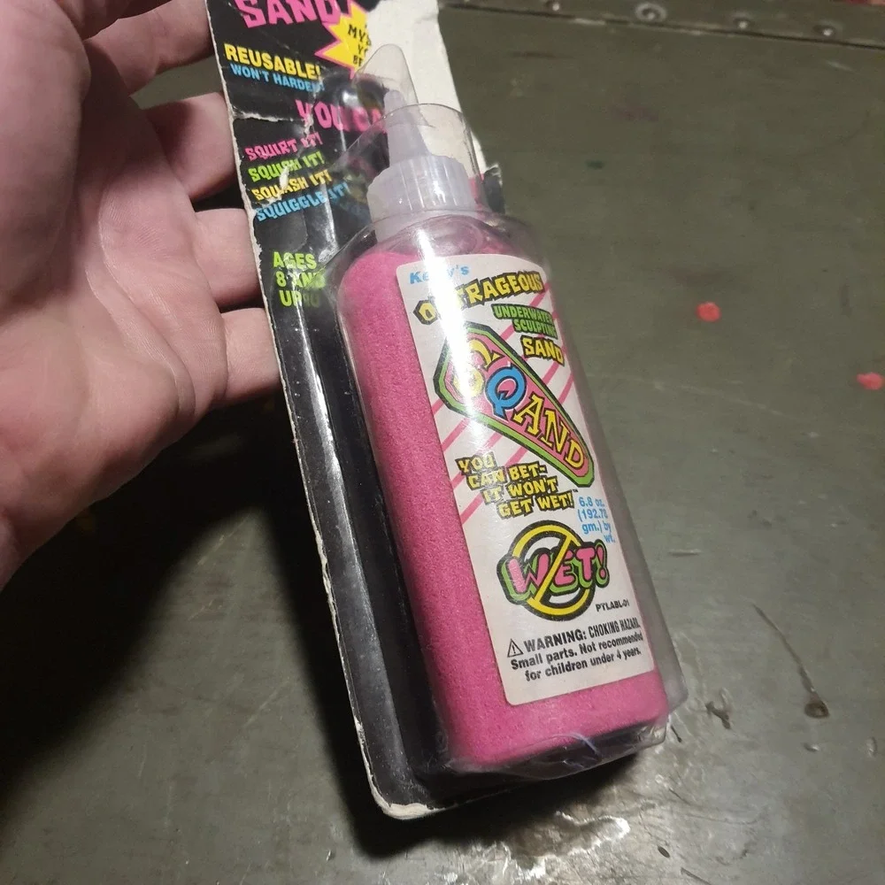RARE Vintage 1990s Roseart Pink SQAND Underwater Sculpting Sand, Sealed Bottle